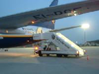 Sonnenuntergang für Ryanair-Passagier in Erfurt. Sie müssen jetzt 100 km weiter nach Altenburg reisen, um ihre Billigtickets abzufliegen.